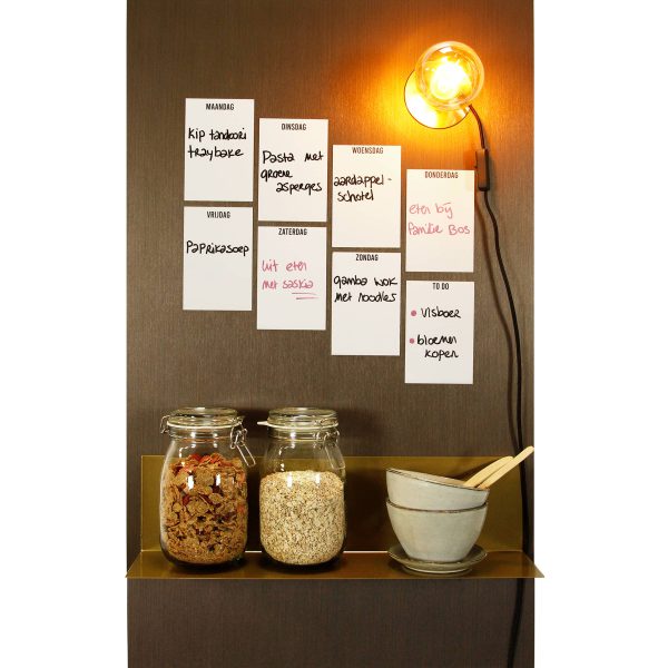 design magneetbord metallic brons