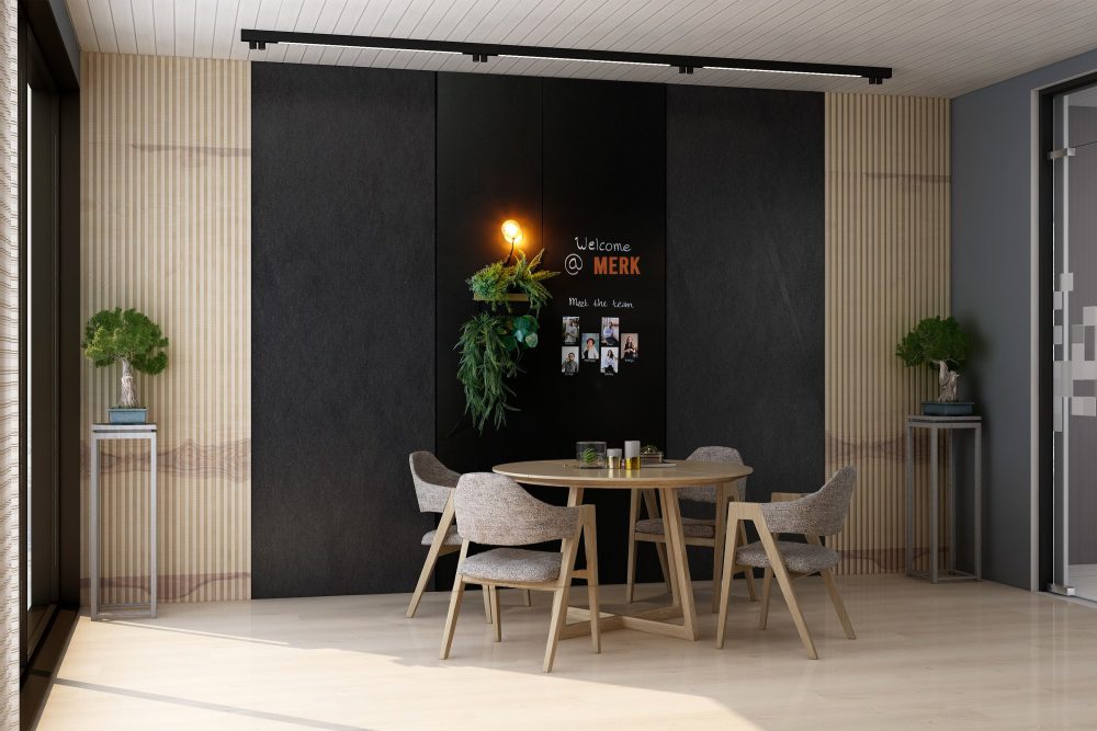 magneetwand krijtbord zwart vergaderruimte