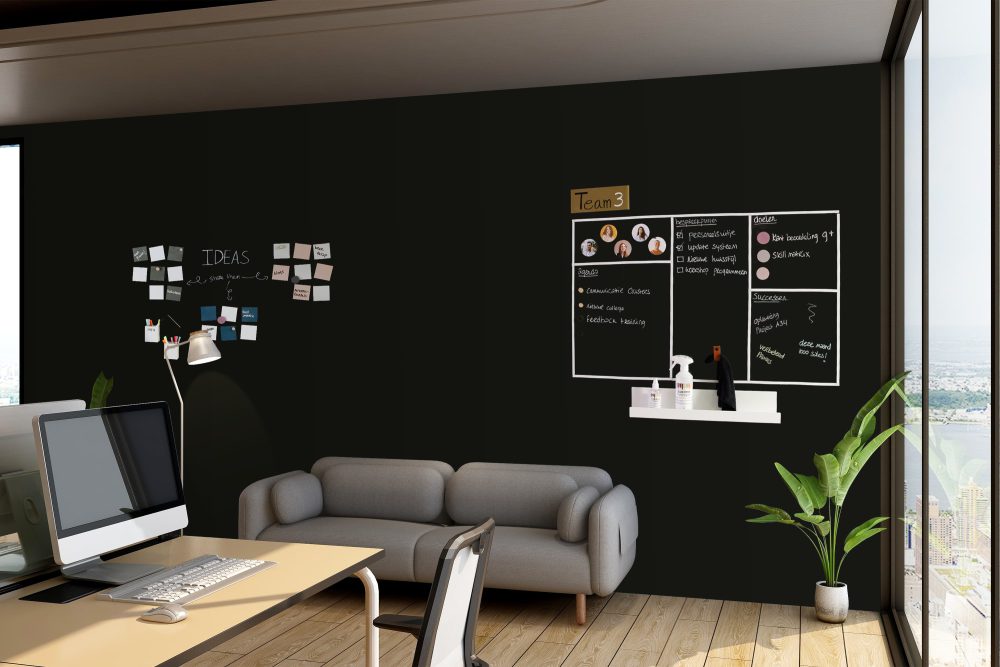 magneetbehang krijtbord zwart kantoor