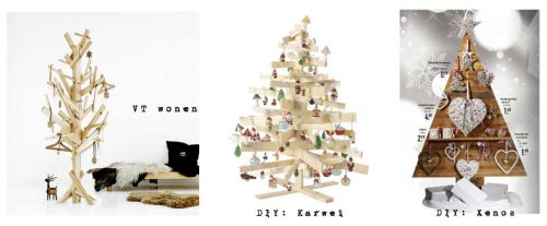 x-mas inspiratie kerstbomen oud hout