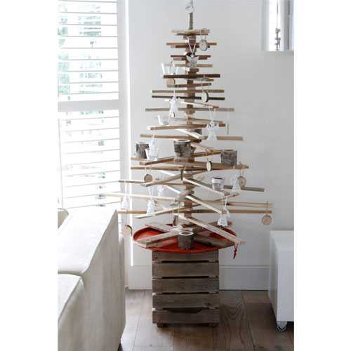 Kerstbomen van oud hout medium