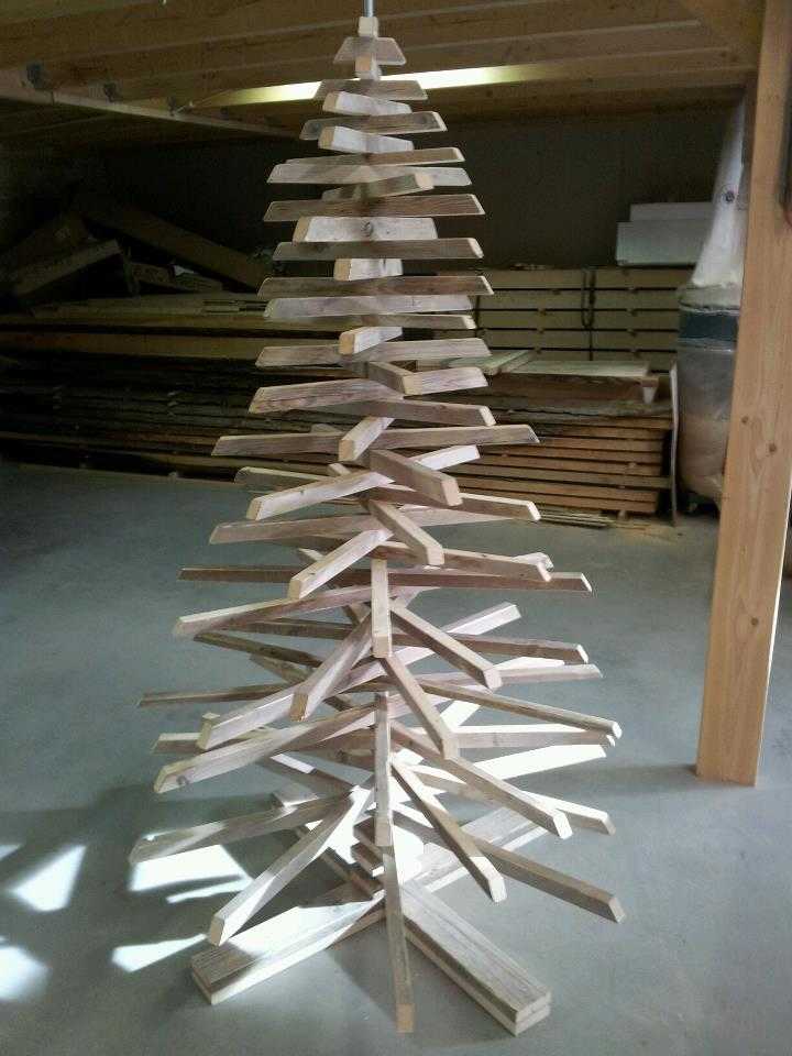 Kerstbomen van oud hout sloophout