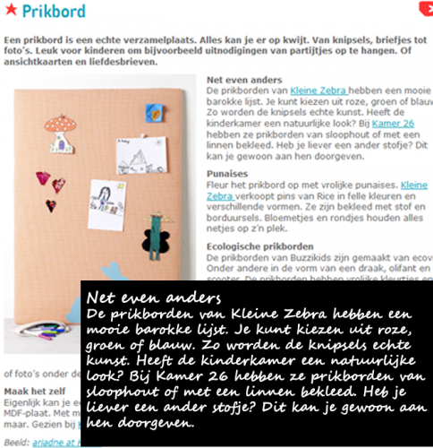 kidskamers prikbord