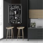 Magneetbord krijtbord mat beschrijfbaar zwart keuken
