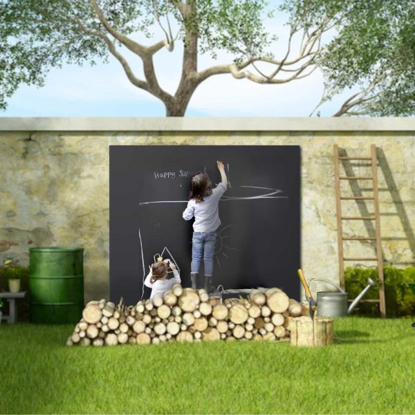 krijtbord maatwerk mockup buiten tuin