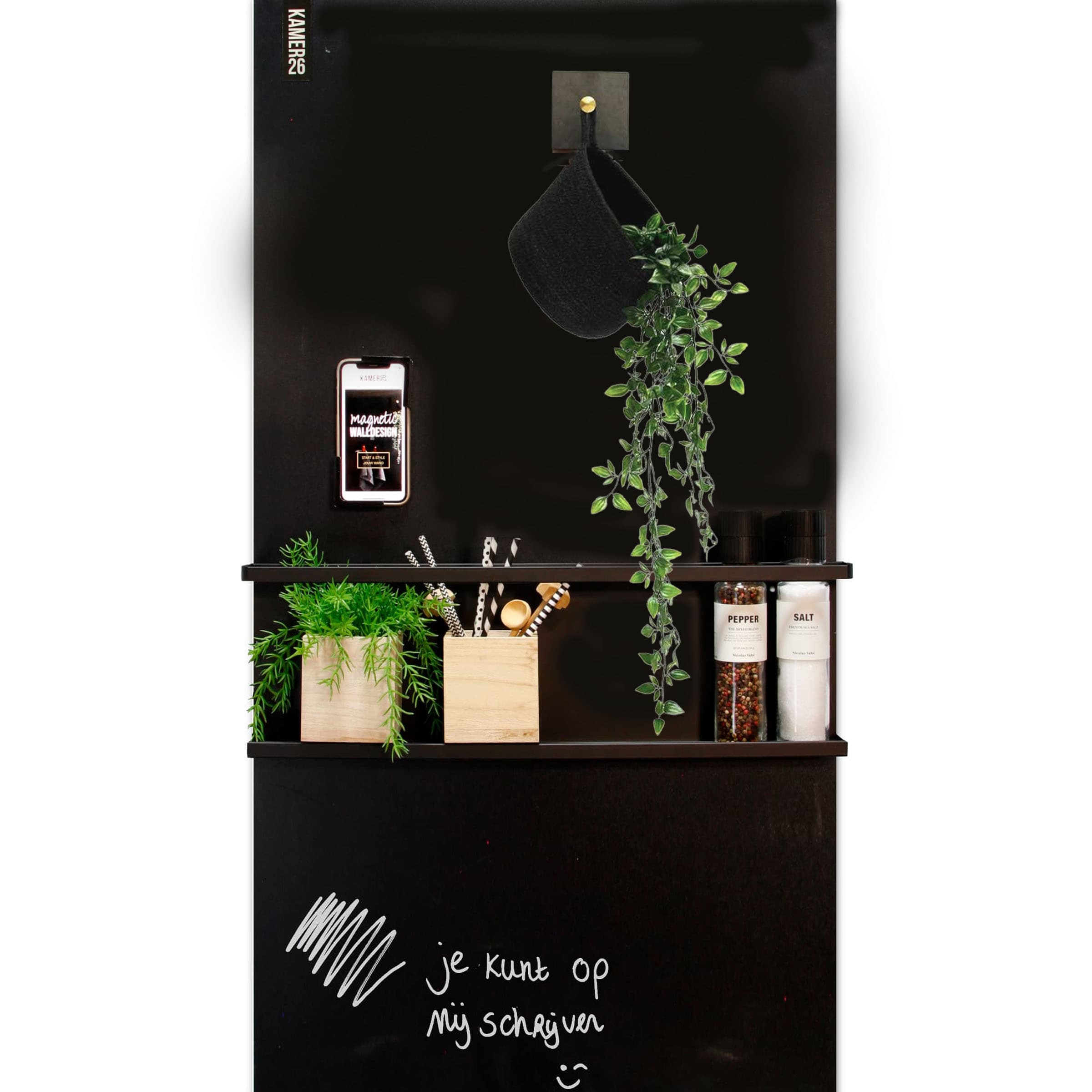 Combinatiedeal - magneetbord zwart voor thuis/kantoor