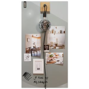 magneetbord groengrijs glossy moodboard uit