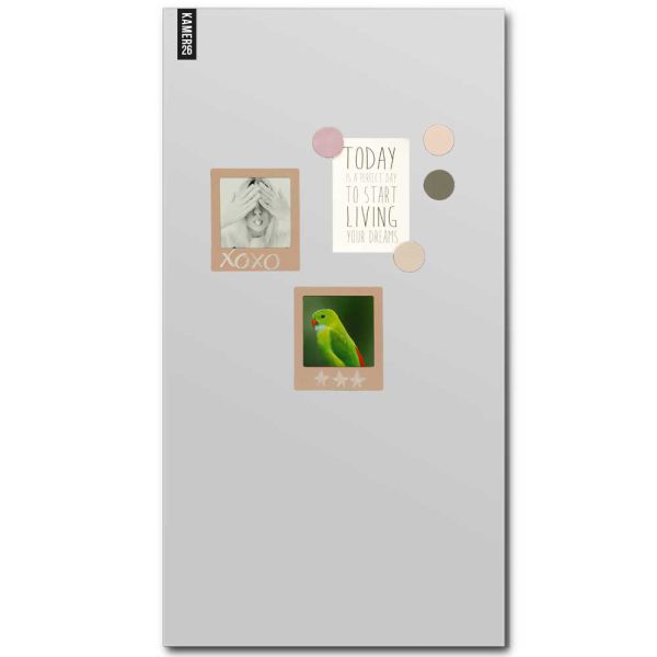 magneetbord beschrijfbaar lichtgrijs + magneten