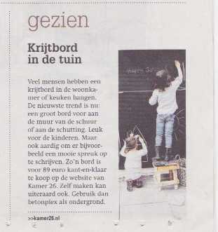 Krijtbord tuin