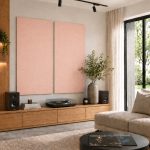 vilt wandpanelen licht roze