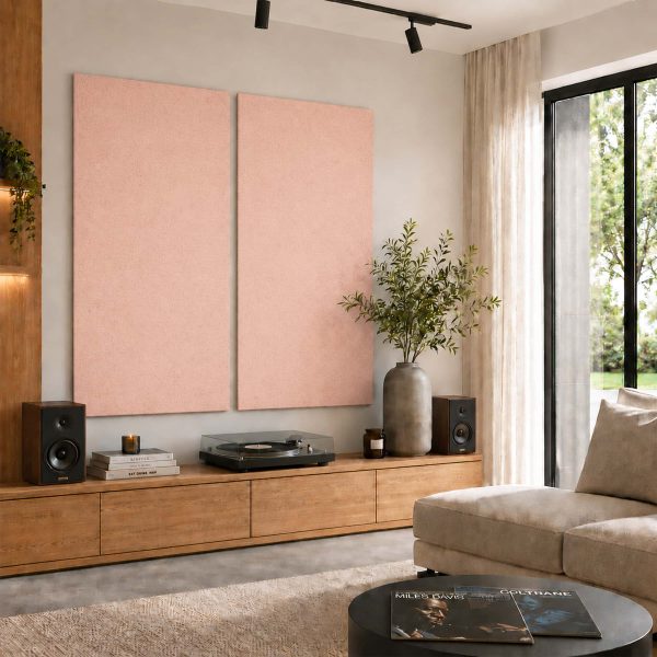 vilt wandpanelen licht roze