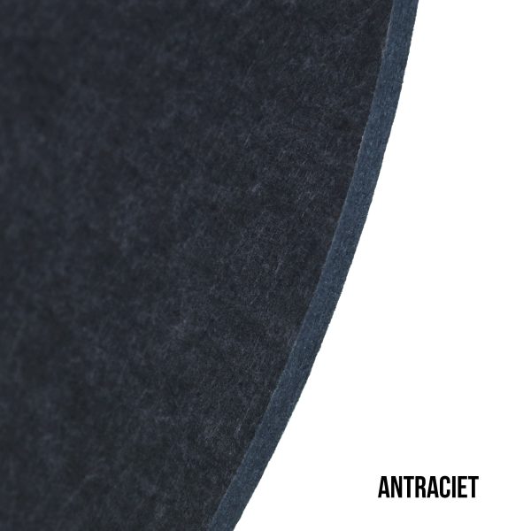 viltelement rond - antraciet staal