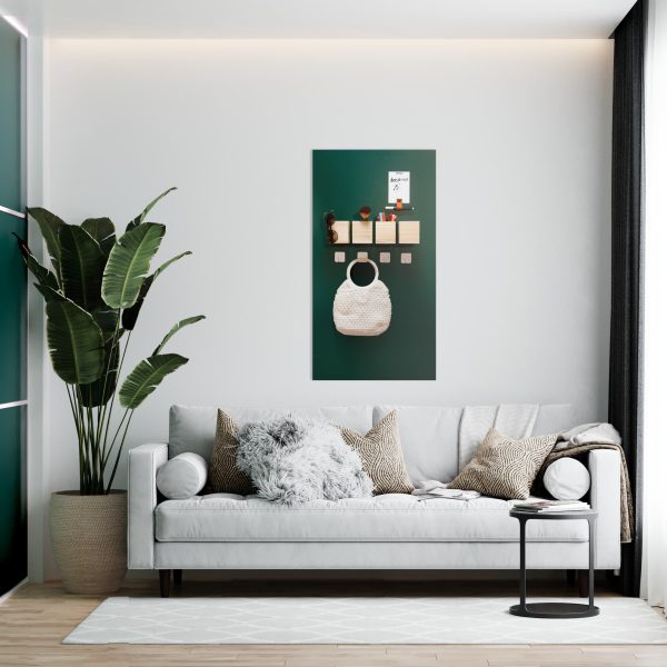 mockup magneetbord mosgroen