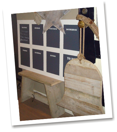 Weekplanning in woonwinkel